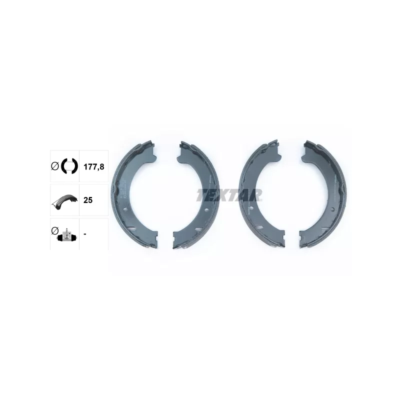 Jeu de mâchoires de frein, frein de stationnement TEXTAR 91062200 - Visuel 1