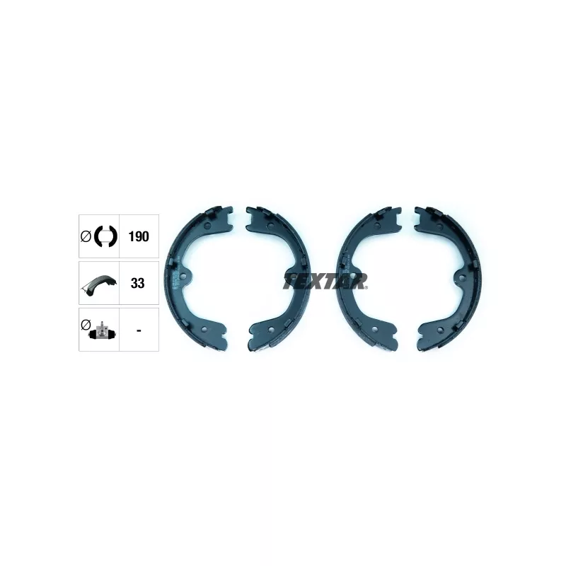 Jeu de mâchoires de frein, frein de stationnement TEXTAR 91073100 - Visuel 1