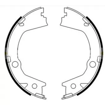 Jeu de mâchoires de frein, frein de stationnement TEXTAR OEM 4833A34000