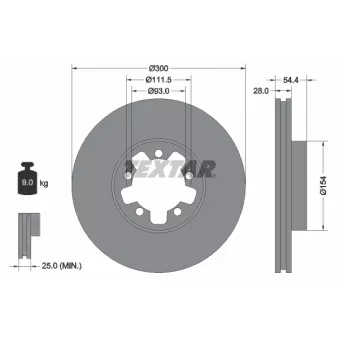 Jeu de 2 disques de frein avant TEXTAR 92151900