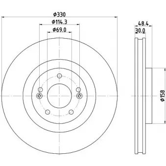 TEXTAR 92338303 - Jeu de 2 disques de frein avant