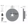 TEXTAR 92351625 - Jeu de 2 disques de frein avant