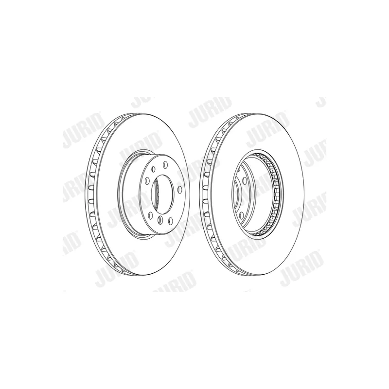 Jeu de 2 disques de frein avant JURID 561553JC-1 - Visuel 1