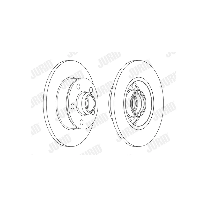Jeu de 2 disques de frein arrière JURID 561620JC-1 - Visuel 2