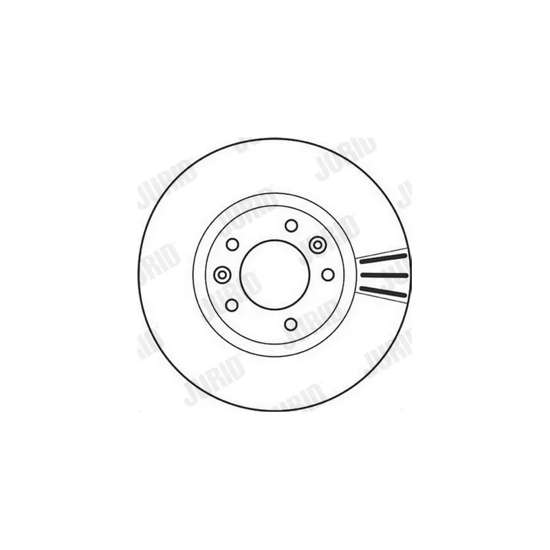 Jeu de 2 disques de frein avant JURID 562126JC - Visuel 1