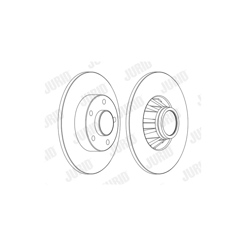 Jeu de 2 disques de frein arrière JURID 562211JC-1 - Visuel 1