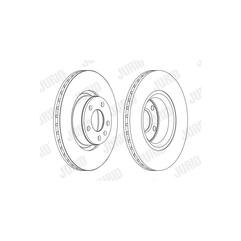 Jeu de 2 disques de frein avant JURID 562271JC-1 - Visuel 1