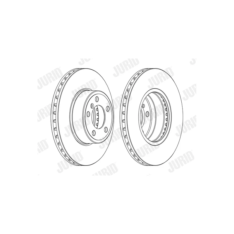 Jeu de 2 disques de frein avant JURID 562272JC-1 - Visuel 1