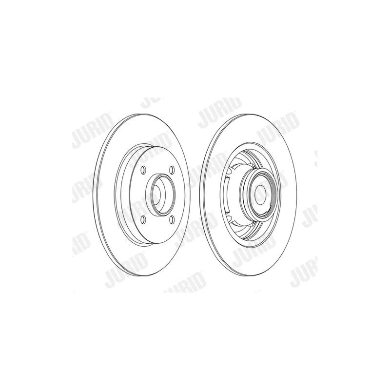 Jeu de 2 disques de frein arrière JURID 562374J-1 - Visuel 1