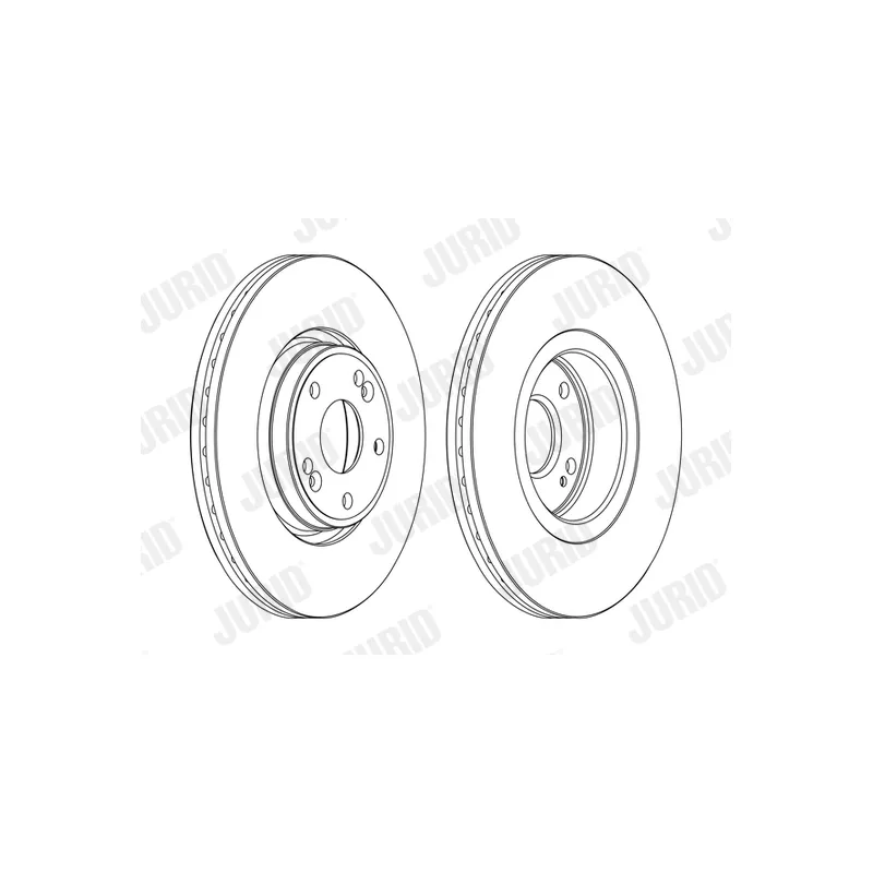Jeu de 2 disques de frein avant JURID 562381JC-1 - Visuel 1