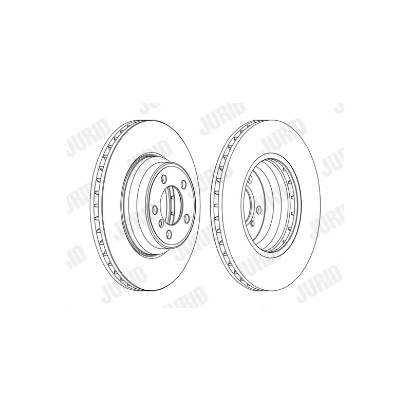 Jeu de 2 disques de frein avant JURID 562401JC-1 - Visuel 1