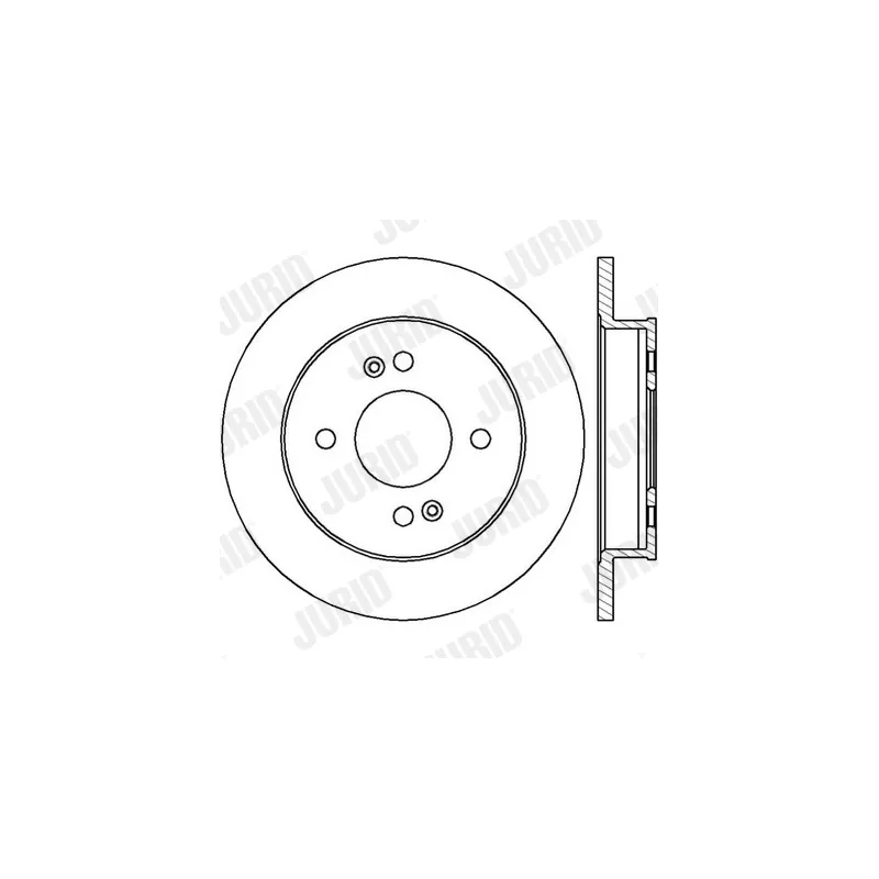 Jeu de 2 disques de frein arrière JURID 562429JC - Visuel 1