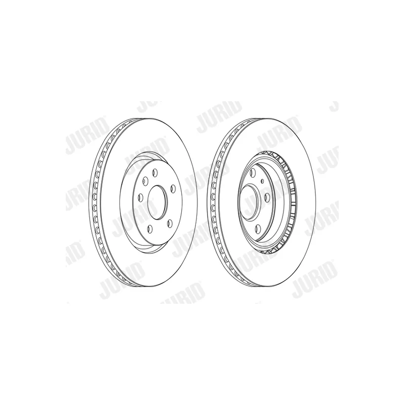 Jeu de 2 disques de frein avant JURID 562464JC-1 - Visuel 1