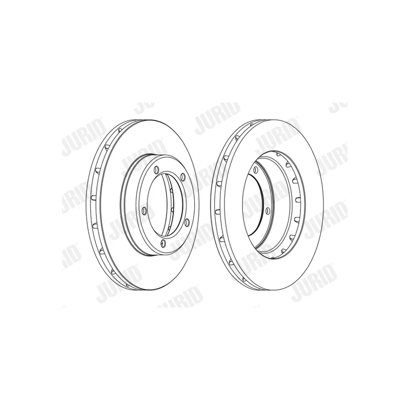 Jeu de 2 disques de frein avant JURID 562559JC-1 - Visuel 1