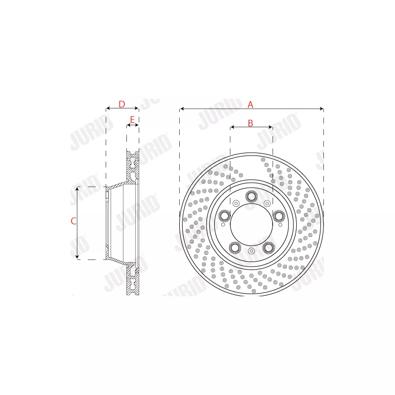 Disque de frein arrière gauche JURID 562587JC-1 - Visuel 2