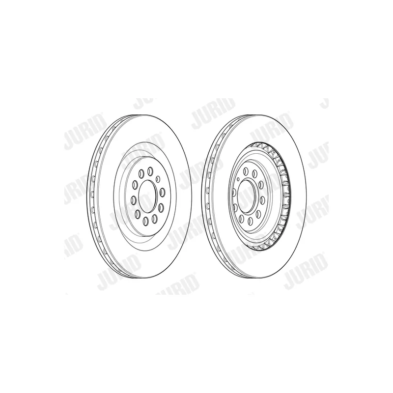 Jeu de 2 disques de frein avant JURID 562597JC-1 - Visuel 1