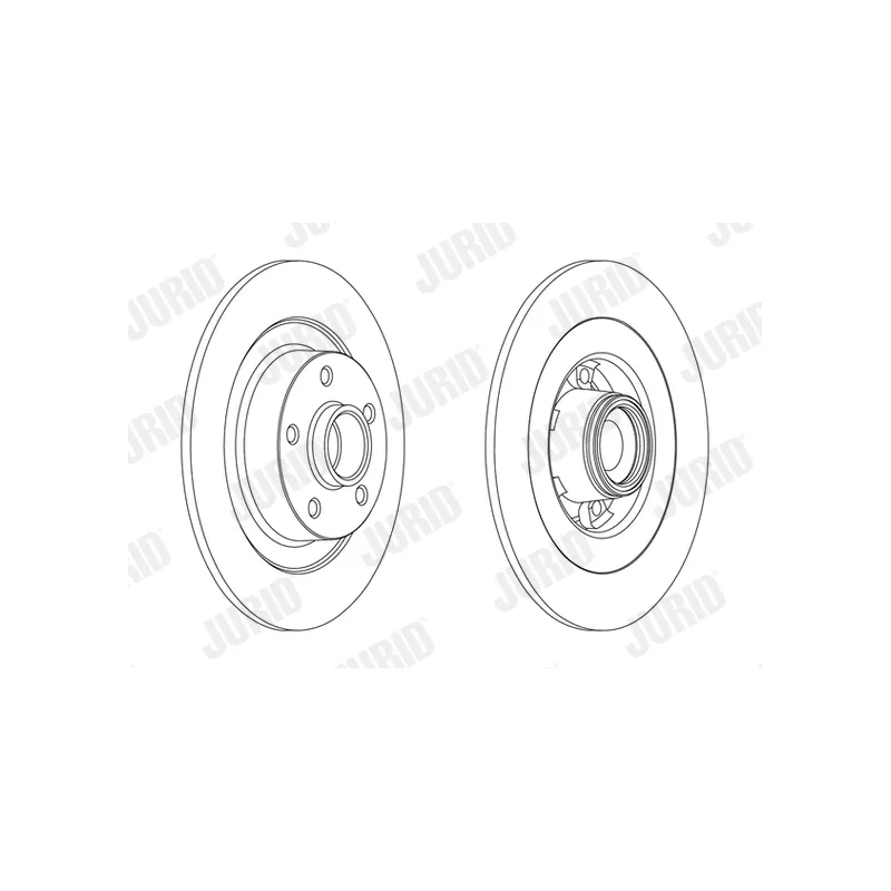 Jeu de 2 disques de frein arrière JURID 562608J-1 - Visuel 1