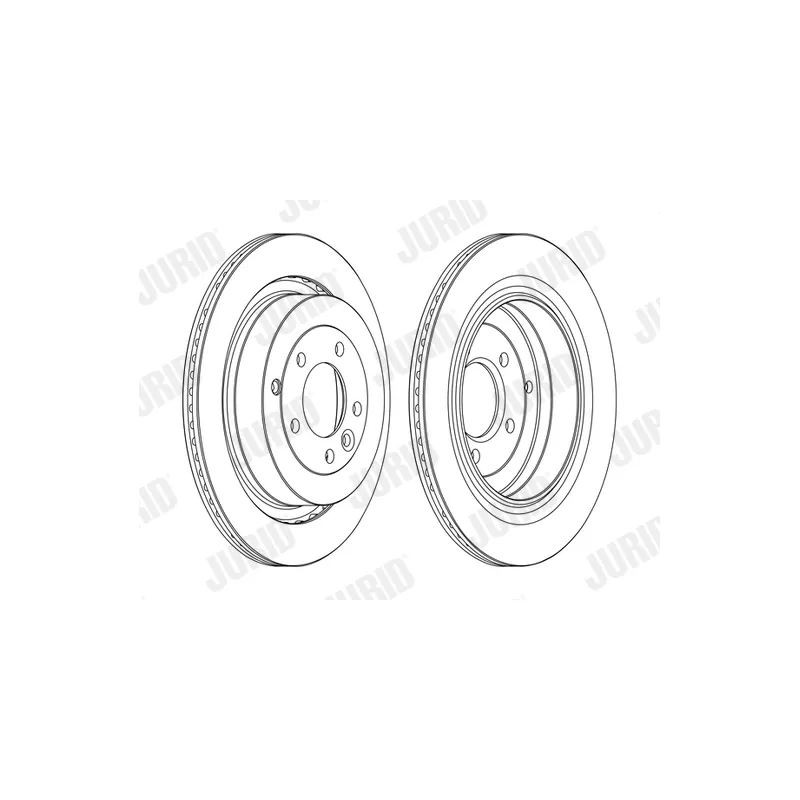 Jeu de 2 disques de frein arrière JURID 562657JC-1 - Visuel 1
