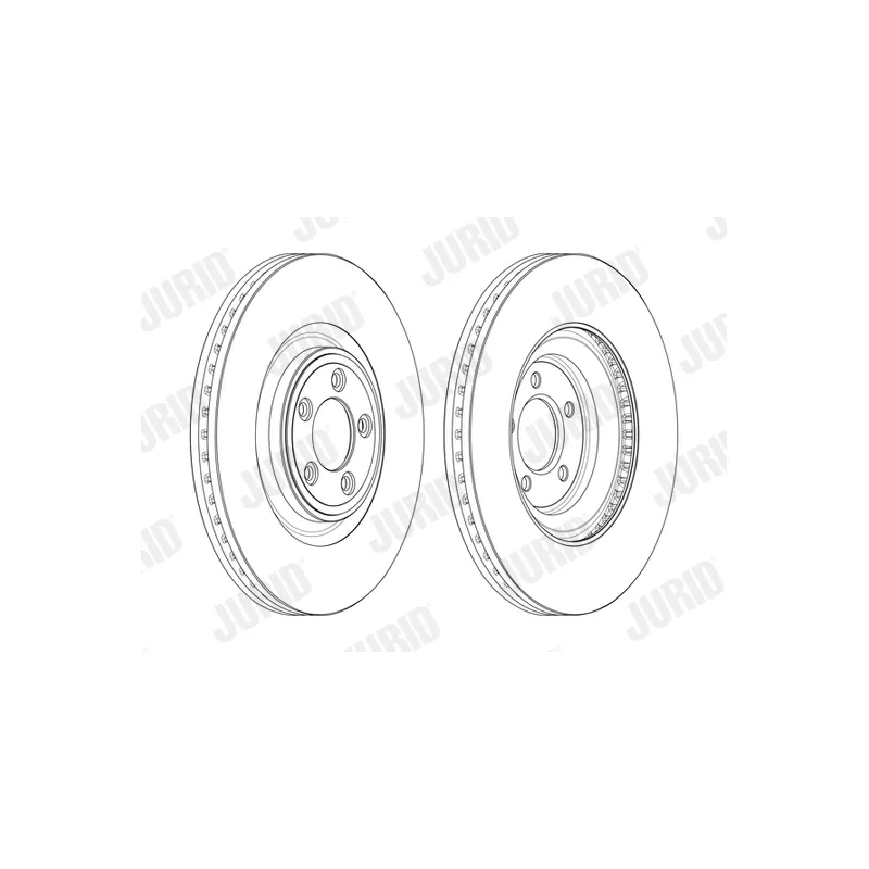 Jeu de 2 disques de frein avant JURID 562692JC-1 - Visuel 1