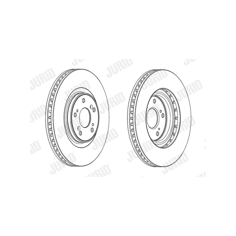 Jeu de 2 disques de frein avant JURID 562703JC-1 - Visuel 1