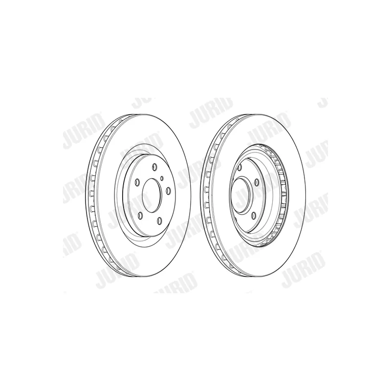 Jeu de 2 disques de frein avant JURID 562719JC-1 - Visuel 1