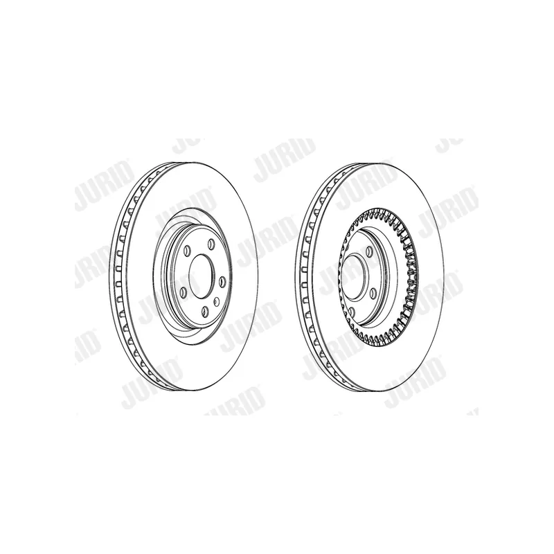Jeu de 2 disques de frein avant JURID 562771JC-1 - Visuel 1