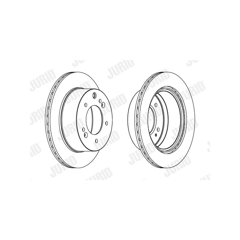 Jeu de 2 disques de frein arrière JURID 562895JC-1 - Visuel 1