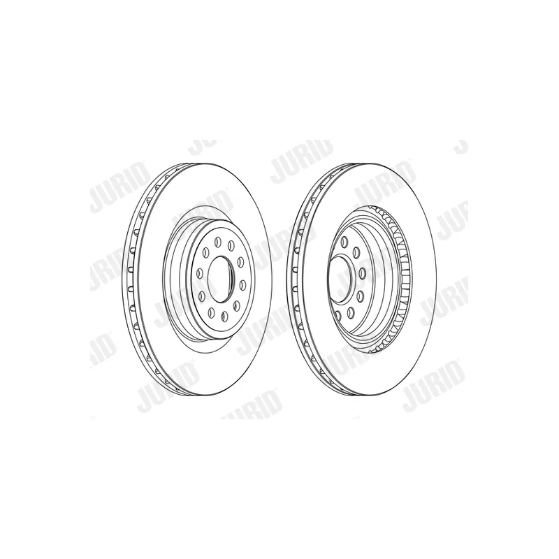 Jeu de 2 disques de frein avant JURID 562908JC-1 - Visuel 1