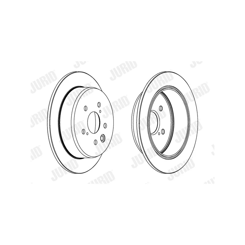 Jeu de 2 disques de frein arrière JURID 562920JC - Visuel 1