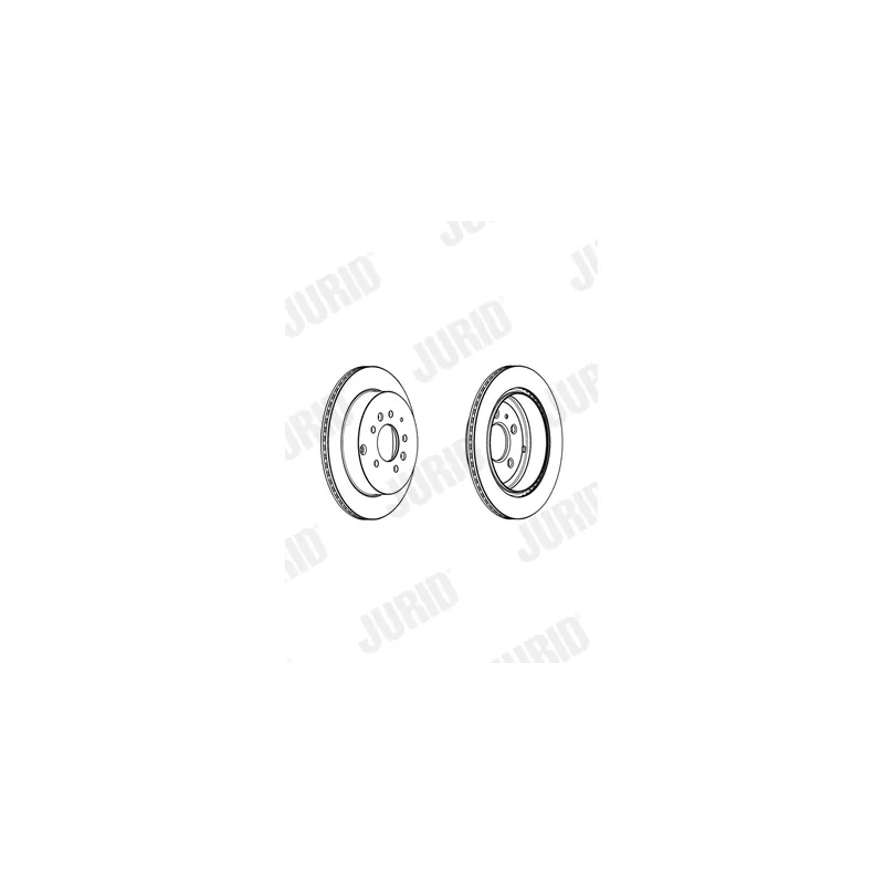 Jeu de 2 disques de frein arrière JURID 562923JC - Visuel 1