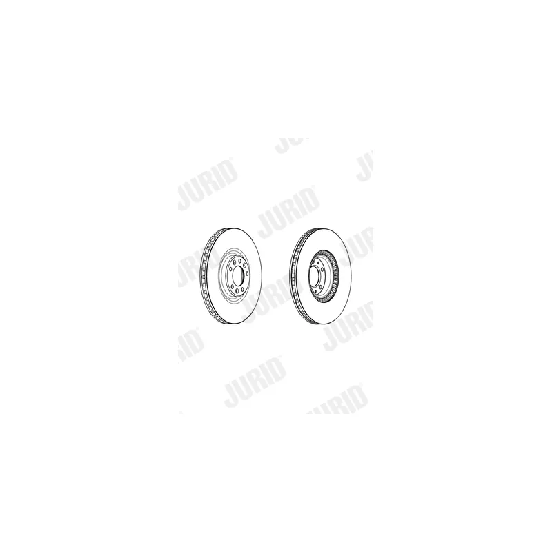 Jeu de 2 disques de frein avant JURID 562943JC - Visuel 1