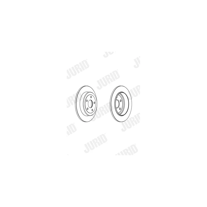 Jeu de 2 disques de frein arrière JURID 562971JC - Visuel 1