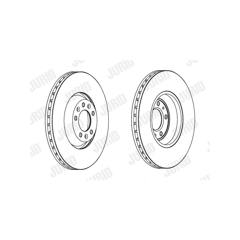 Jeu de 2 disques de frein avant JURID 563031JC-1 - Visuel 1