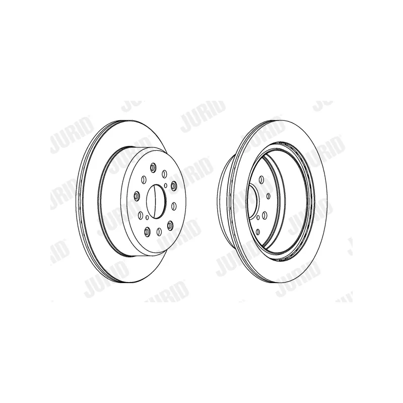 Jeu de 2 disques de frein arrière JURID 563099JC - Visuel 1