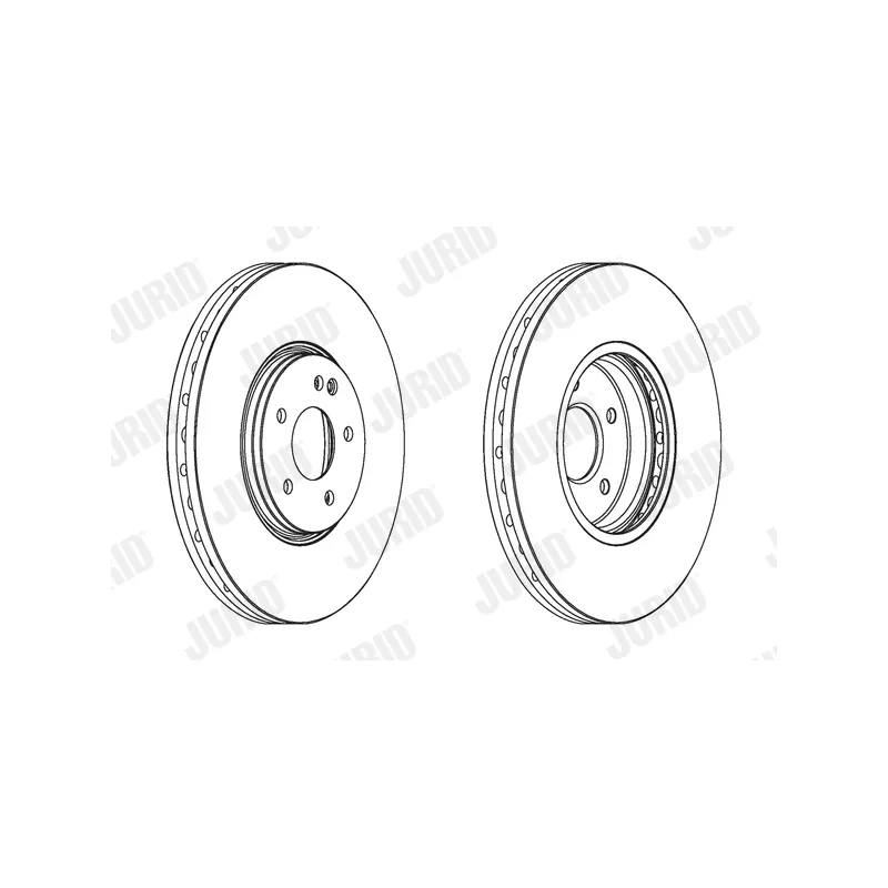 Jeu de 2 disques de frein avant JURID 563103JC-1 - Visuel 1