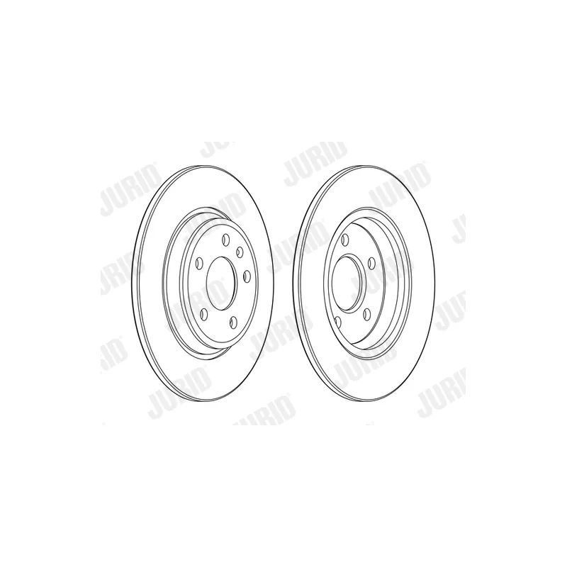 Jeu de 2 disques de frein arrière JURID 563177JC - Visuel 1