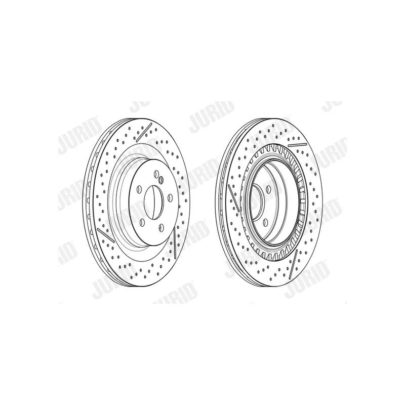 Jeu de 2 disques de frein arrière JURID 563235JC - Visuel 1