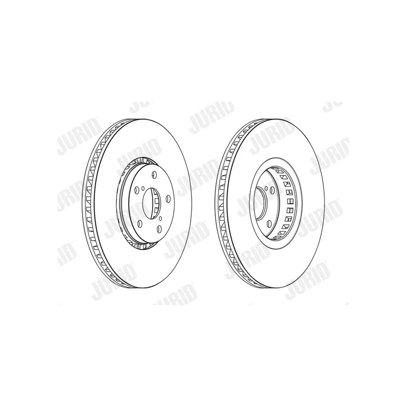 Disque de frein avant droit JURID 563239JC-1 - Visuel 1