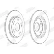 JURID 563242JC - Jeu de 2 disques de frein arrière