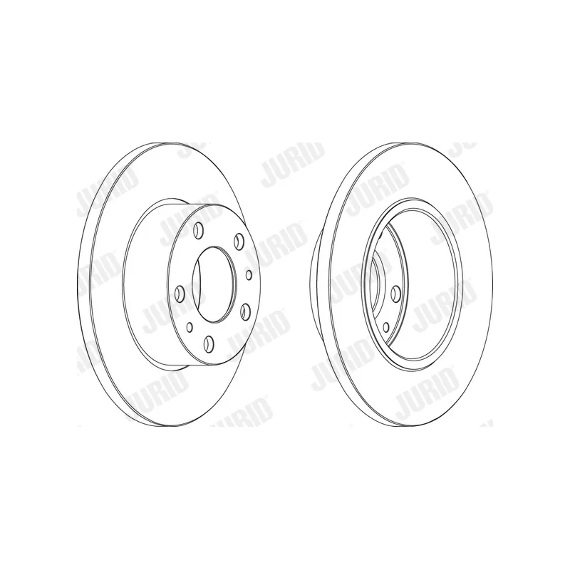 Jeu de 2 disques de frein arrière JURID 569105J - Visuel 1