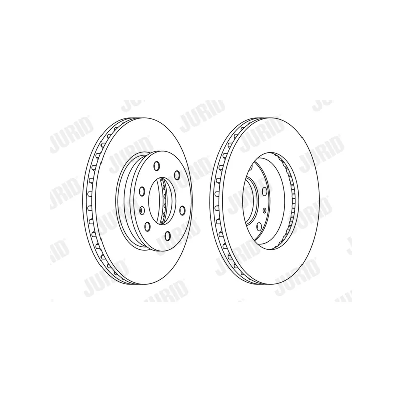 Jeu de 2 disques de frein avant JURID 569136J - Visuel 1