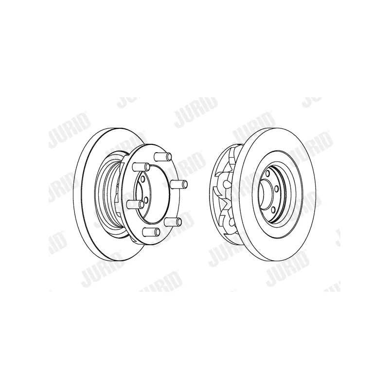 Jeu de 2 disques de frein avant JURID 569168J - Visuel 1