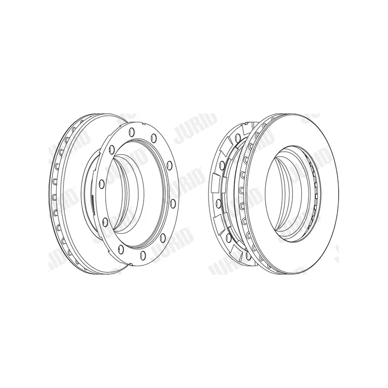 Jeu de 2 disques de frein arrière JURID 569267J - Visuel 1
