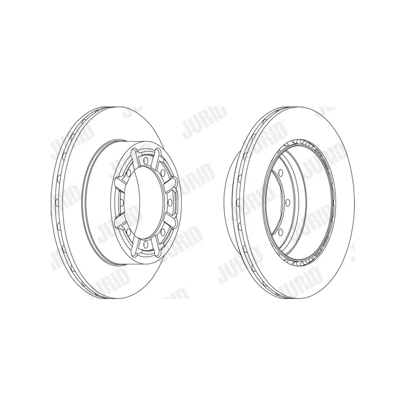 Jeu de 2 disques de frein arrière JURID 569269J - Visuel 1