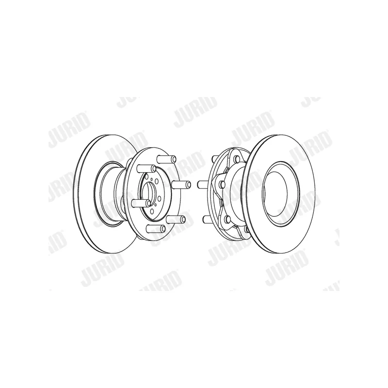 Jeu de 2 disques de frein avant JURID 569271J - Visuel 1