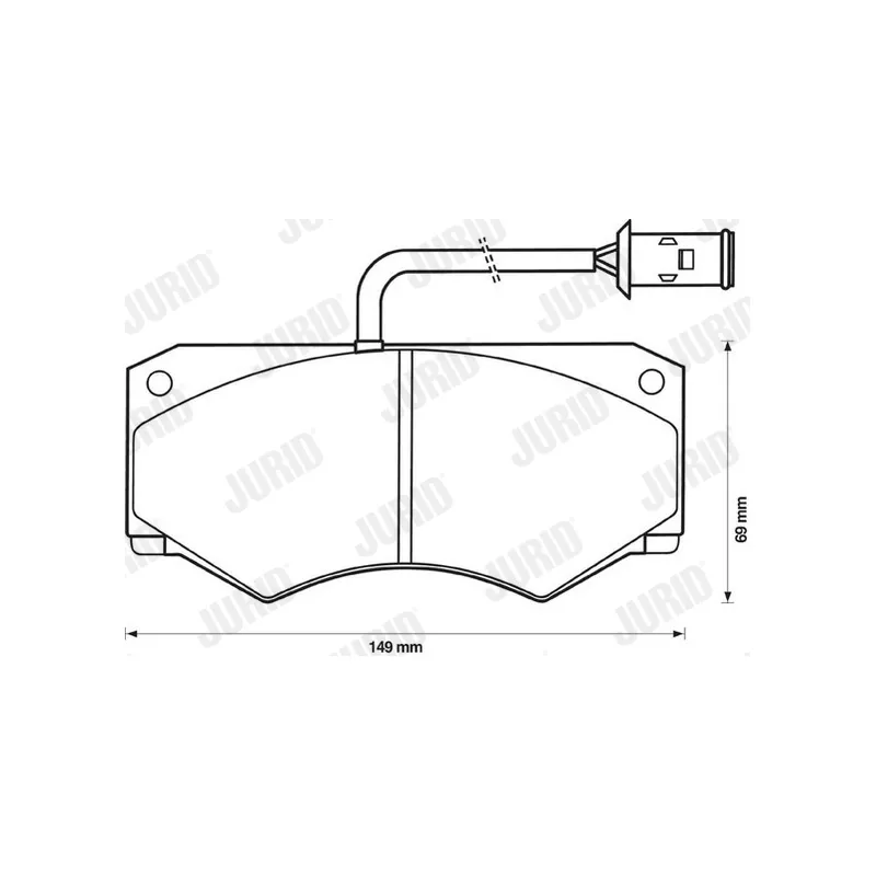 Jeu de 4 plaquettes de frein avant JURID 571419J - Visuel 1