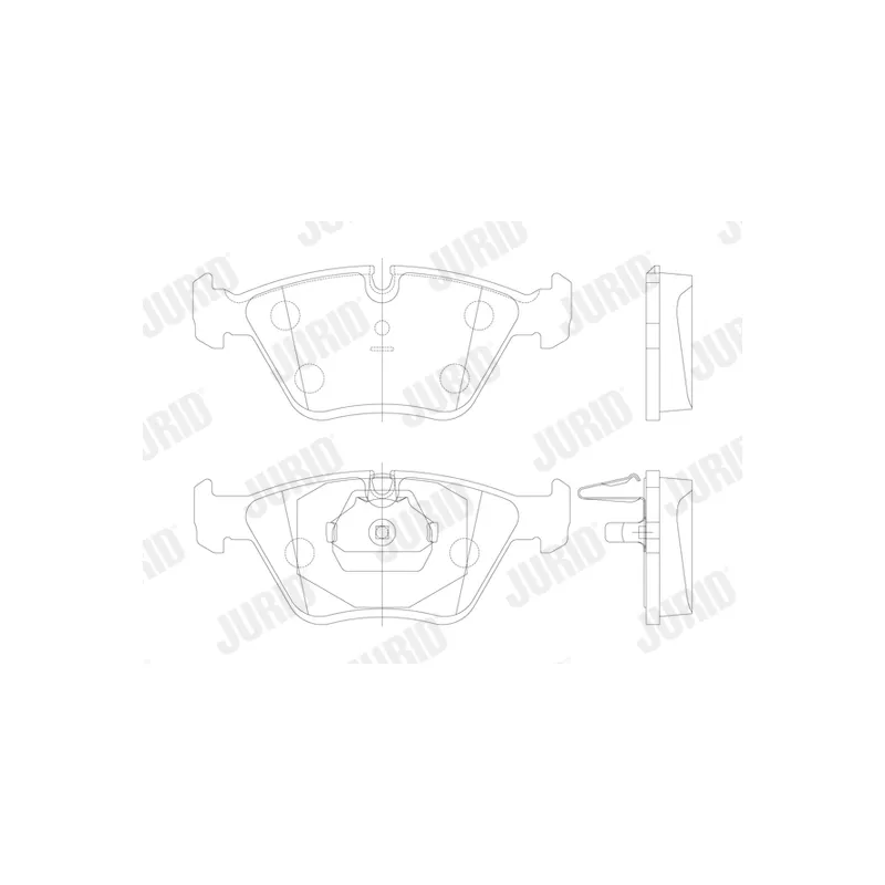 Jeu de 4 plaquettes de frein avant JURID 571880J - Visuel 1
