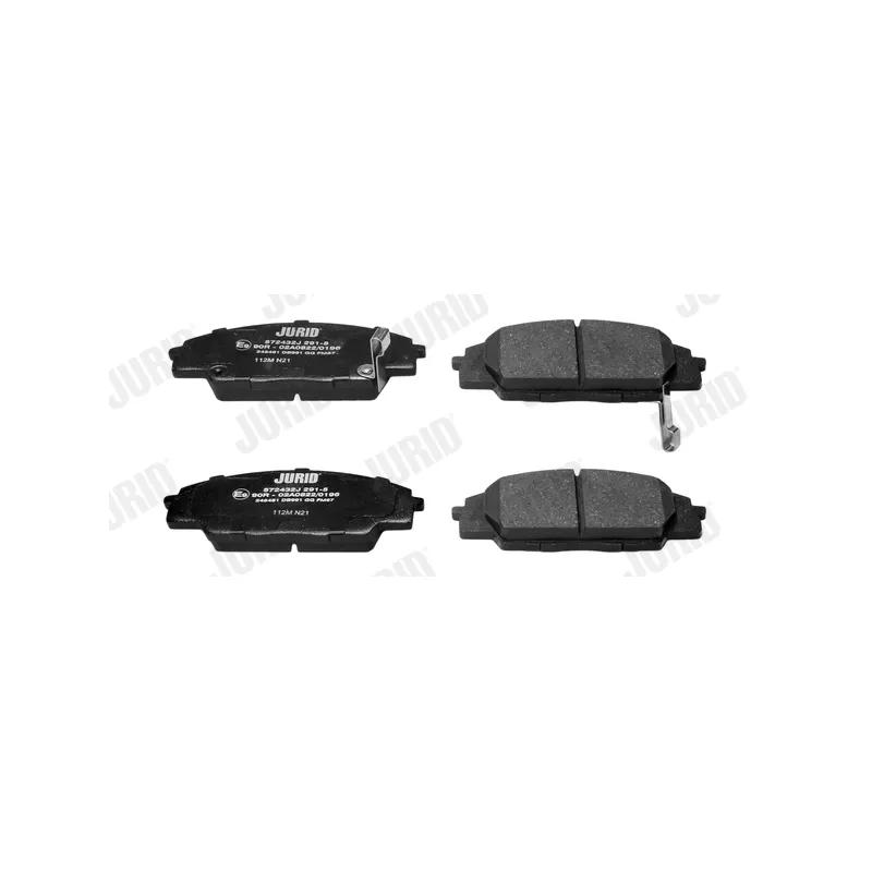 Jeu de 4 plaquettes de frein avant JURID 572432J - Visuel 1