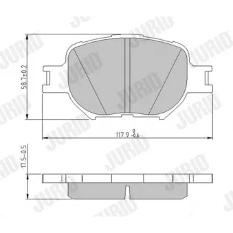 Jeu de 4 plaquettes de frein avant JURID OEM 044652B040