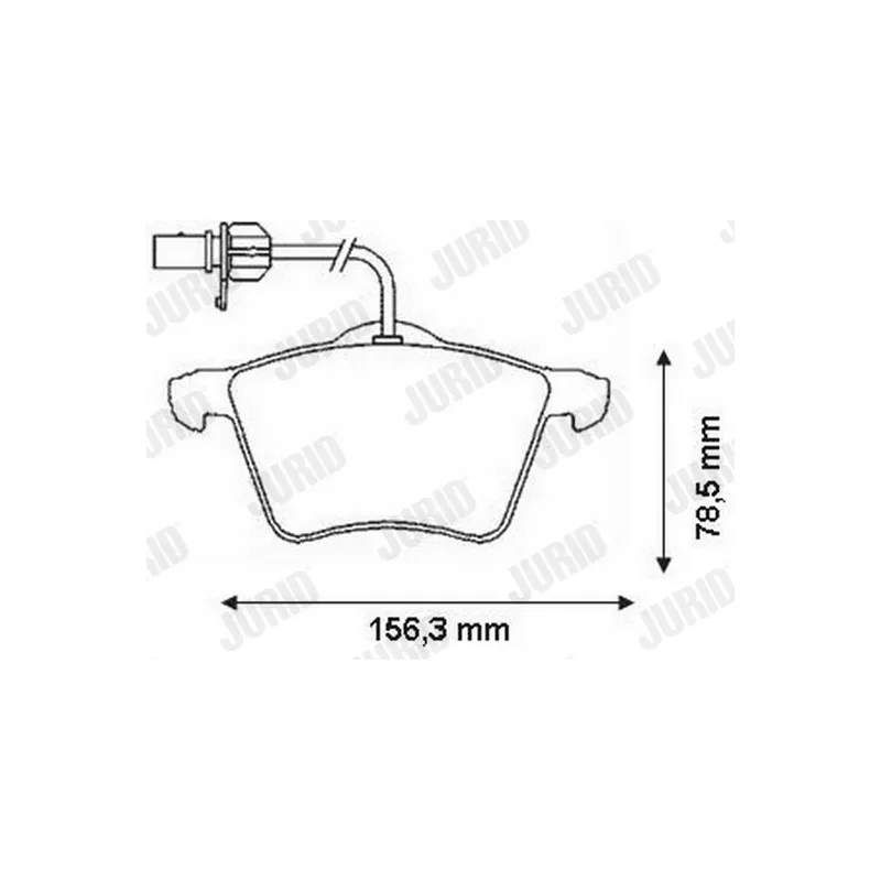 Jeu de 4 plaquettes de frein avant JURID 573045J - Visuel 1